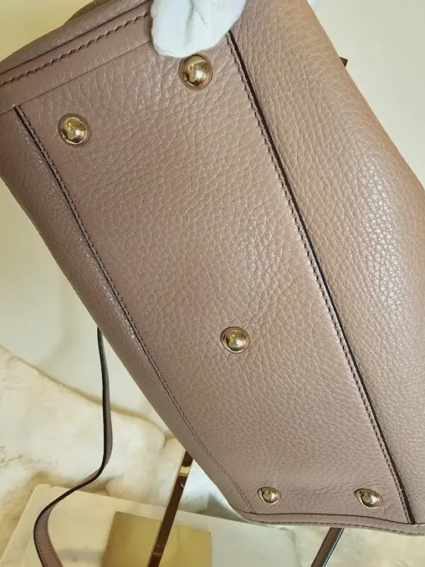 A close up of the inside of a purse